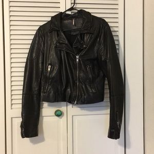 Free People faux Moto Jacket size L